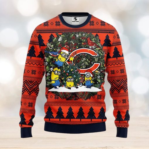 Chicago Bears Minion Christmas Ugly Sweater