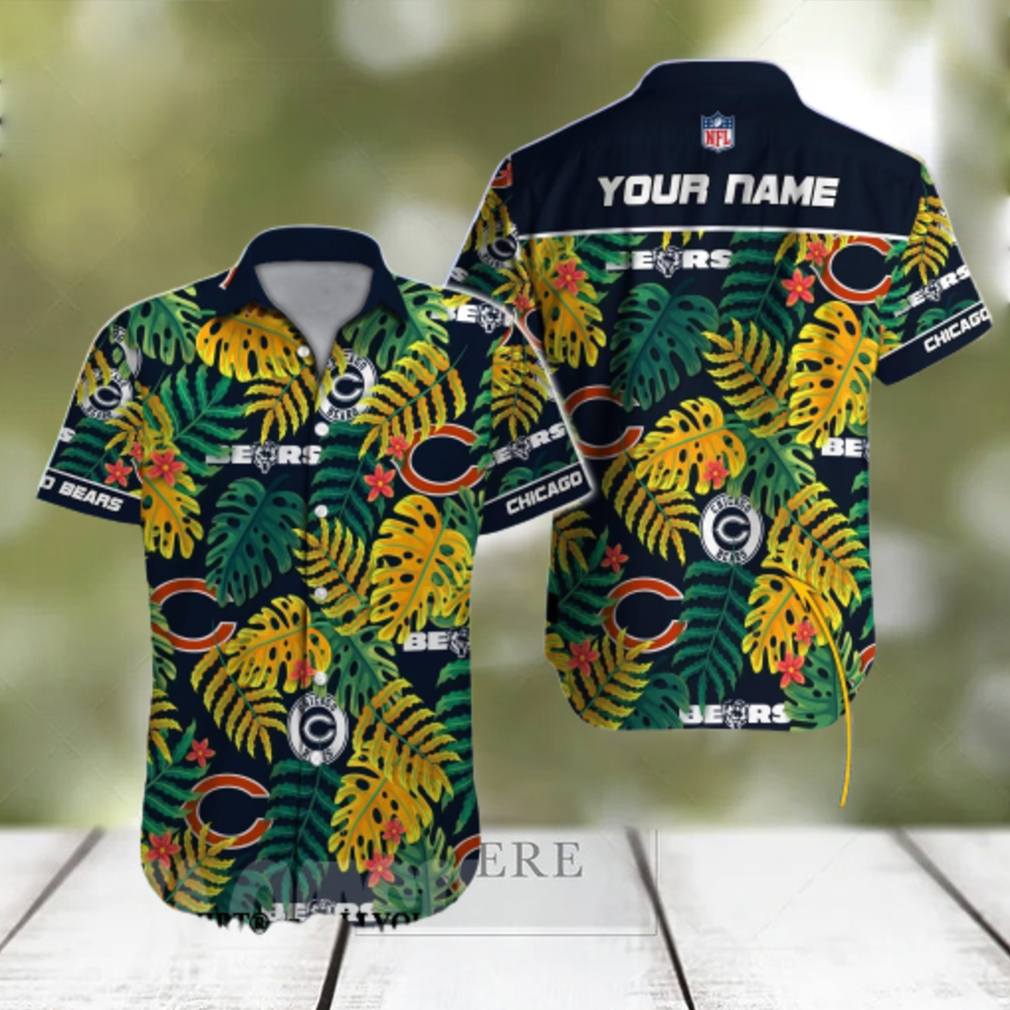 Chicago Bears NFL Hawaiian Shirt Graphic Tropical Pattern Short Sleeve  Summer For Fans - Limotees