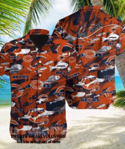 Nfl Chicago Bears Stars In Orange Dark Blue Trendy Hawaiian Shirt Aloha  Shirt - Trendy Aloha