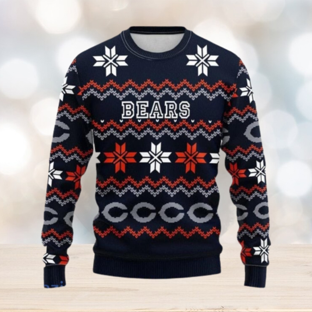 Chicago Bears NFL Big Logo Ugly Christmas Sweater Gift For Fans