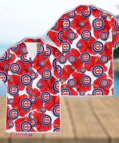 Chicago Cubs Big Red Hibiscus Lover 3D Hawaiian Shirt Summer Gift