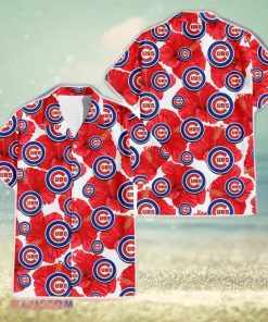 Chicago Cubs Big Red Hibiscus Lover 3D Hawaiian Shirt Summer Gift For Fans