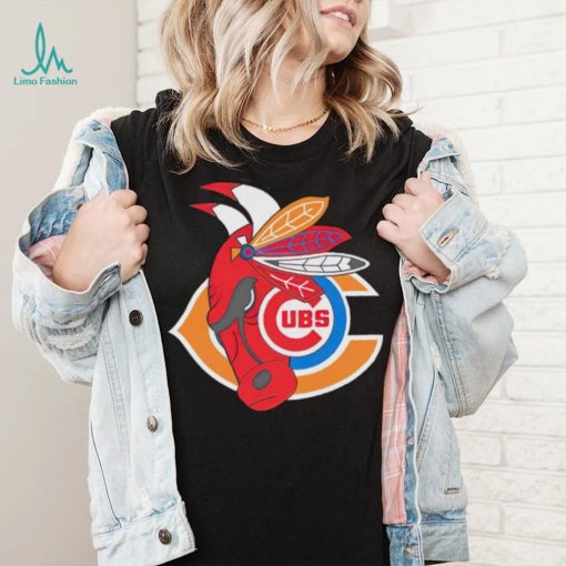 Chicago Cubs Bulls Bears Blackhawks logo shirt