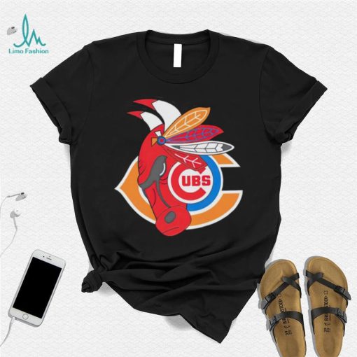 Chicago Cubs Bulls Bears Blackhawks logo shirt