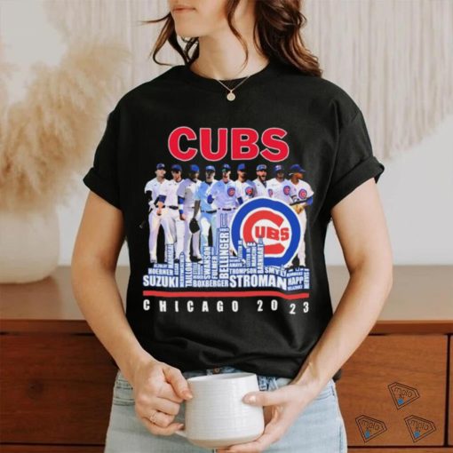 Chicago Cubs Skyline Players Name 2023 Shirt