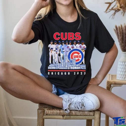 Chicago Cubs Skyline Players Name 2023 Shirt