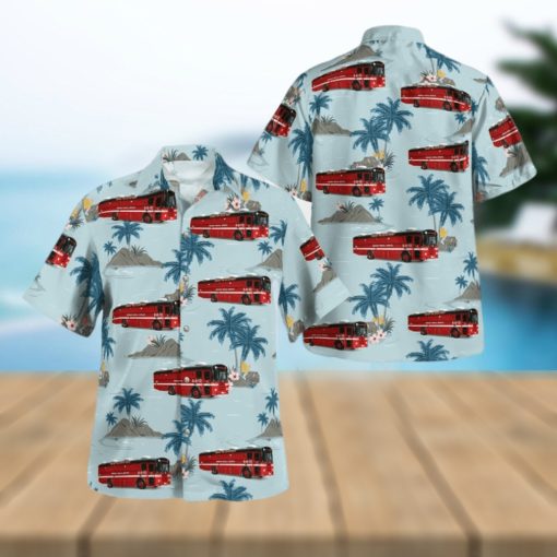 Chicago  Illinois  Chicago Fire Department Mobile Ambulance Bus Hawaiian Shirt