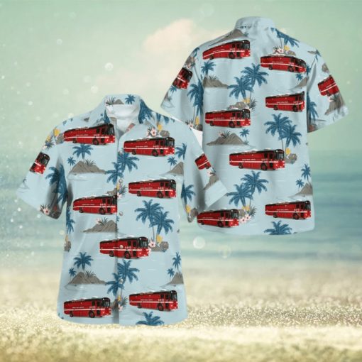 Chicago  Illinois  Chicago Fire Department Mobile Ambulance Bus Hawaiian Shirt