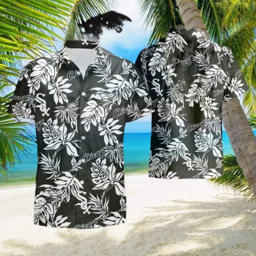 Chicago White Sox Tropical Flower Short Sleeve Hawaiian Shirt And Short Set