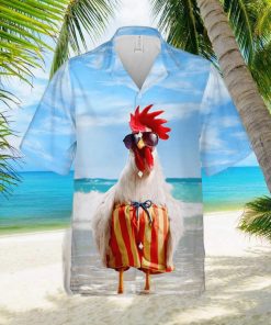 Chicken Blue Awesome Design Unisex Hawaiian Shirt Summer Gift For Men And Women