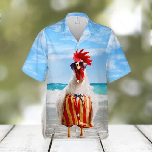 Chicken Blue Awesome Design Unisex Hawaiian Shirt Summer Gift For Men And Women