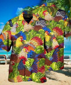 Chicken Family Lover Colorful Hawaiian Shirt