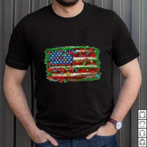 Christmas American Flag Xmas T Shirt