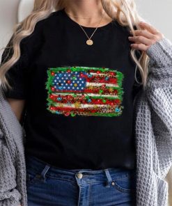 Christmas American Flag Xmas T Shirt