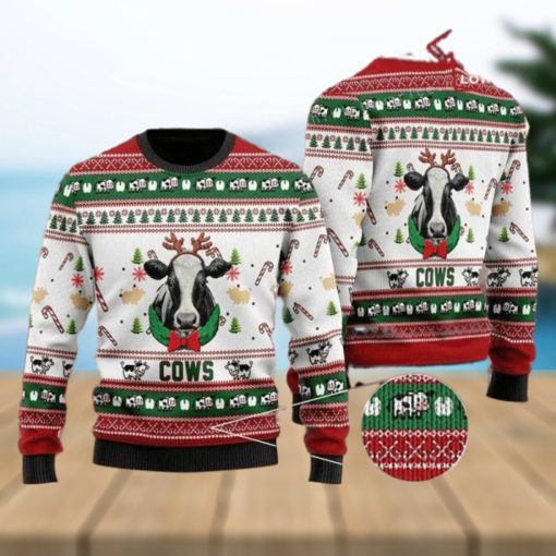 Christmas Cows In Christmas Ugly Sweater Mens