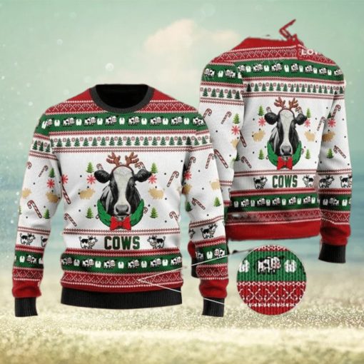 Christmas Cows In Christmas Ugly Sweater Mens