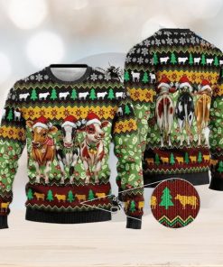 Christmas Cows Santa Claus 3D Funny Ugly Sweater 3D Gift Idea