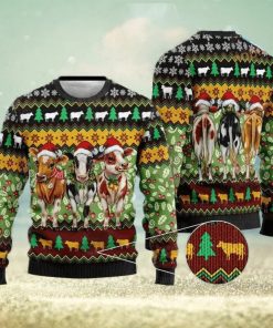 Christmas Cows Santa Claus 3D Funny Ugly Sweater 3D Gift Idea