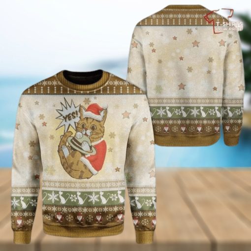 Christmas Cute Cat Womens Ugly Sweater