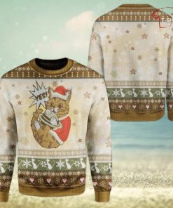 Christmas Cute Cat Womens Ugly Sweater