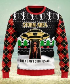 Christmas Gift Alien Storm Area They Can’t Stop Us All Men And Women Ugly Christmas Sweater