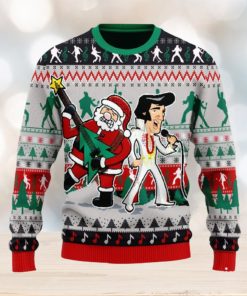 Christmas Gift Elvis Presley With Santa Men And Women Ugly Christmas Sweater