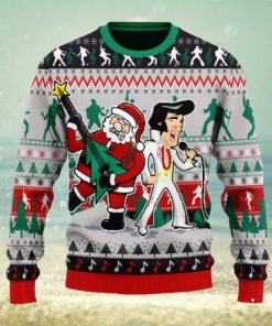 Christmas Gift Elvis Presley With Santa Men And Women Ugly Christmas Sweater