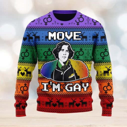 Christmas Gift Move I’m Gay Men And Women Ugly Christmas Sweater