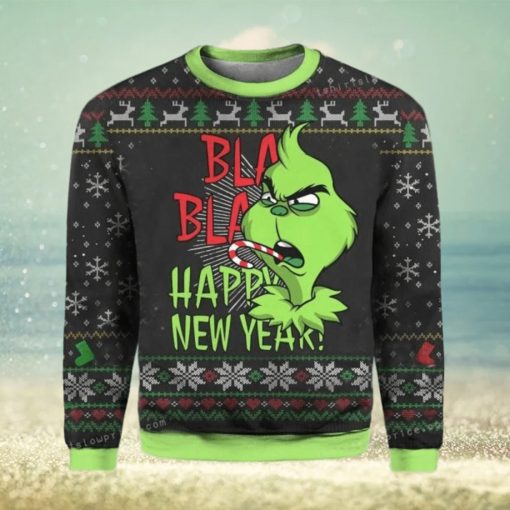 Christmas Grinch Face Womens Ugly Sweater