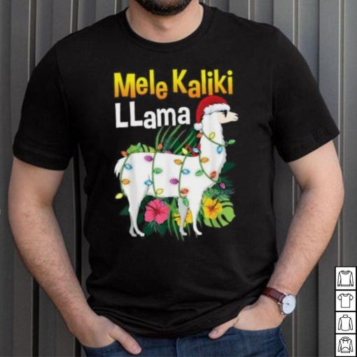 Christmas Hawaiian Quotes Llama X Mas Lights Mele T Shirt