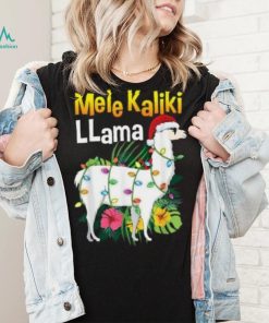 Christmas Hawaiian Quotes Llama X Mas Lights Mele T Shirt