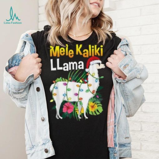 Christmas Hawaiian Quotes Llama X Mas Lights Mele T Shirt