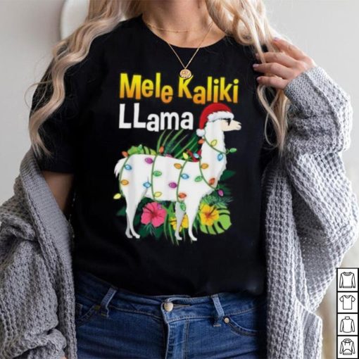 Christmas Hawaiian Quotes Llama X Mas Lights Mele T Shirt