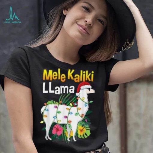 Christmas Hawaiian Quotes Llama X Mas Lights Mele T Shirt