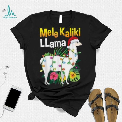 Christmas Hawaiian Quotes Llama X Mas Lights Mele T Shirt