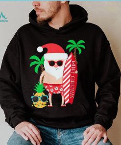 Christmas In July Party Costume Clothing Santa Surfing Shirt