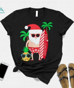 Christmas In July Party Costume Clothing Santa Surfing Shirt