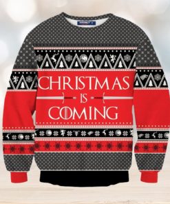 Christmas Is Coming Unisex Wool Sweater Ugly Christmas Sweater 3D