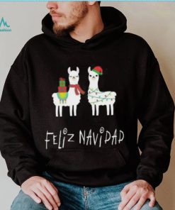 Christmas Llama Feliz Navidad Spanish Alpaca Long T Shirt