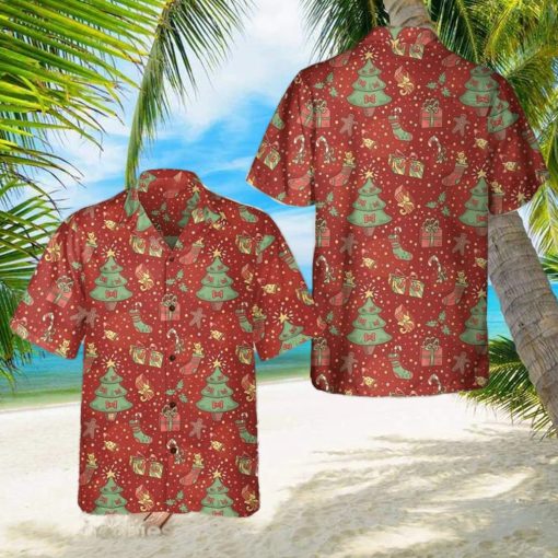 Christmas Pattern Hawaiian Shirt Christmas Button Down Shirt Gifts For Him Her