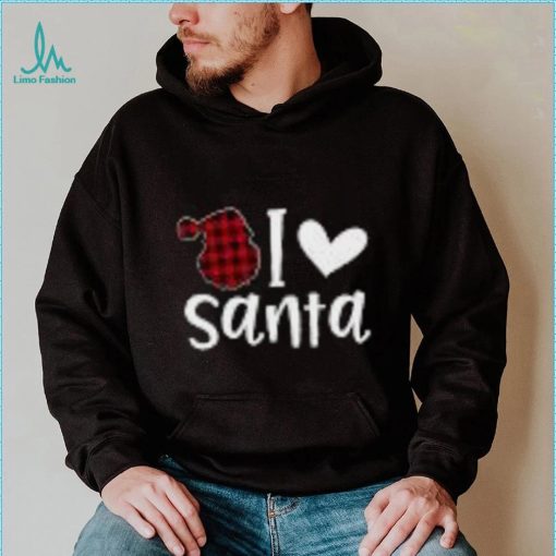 Christmas Santa Buffalo Plaid Toddler Long Sleeve T Shirt