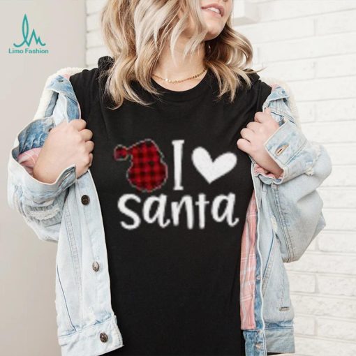 Christmas Santa Buffalo Plaid Toddler Long Sleeve T Shirt