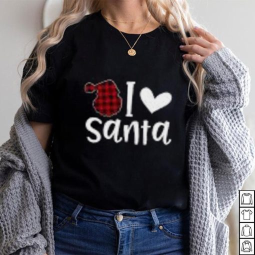 Christmas Santa Buffalo Plaid Toddler Long Sleeve T Shirt