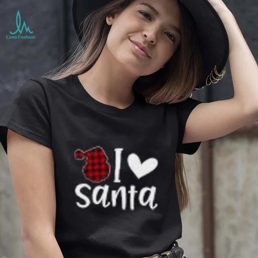 Christmas Santa Buffalo Plaid Toddler Long Sleeve T Shirt