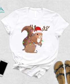 Christmas Shirt Squirrel Lights