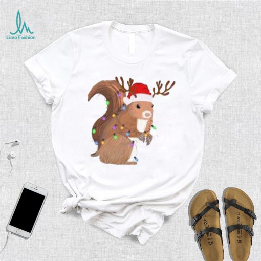 Christmas Shirt Squirrel Lights