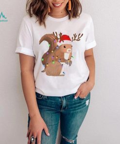 Christmas Shirt Squirrel Lights