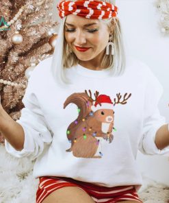 Christmas Shirt Squirrel Lights