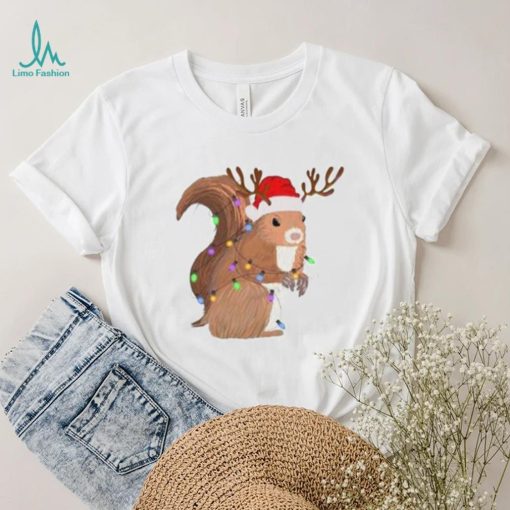 Christmas Shirt Squirrel Lights