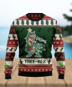 Christmas Tree Rex Womens Ugly Sweater